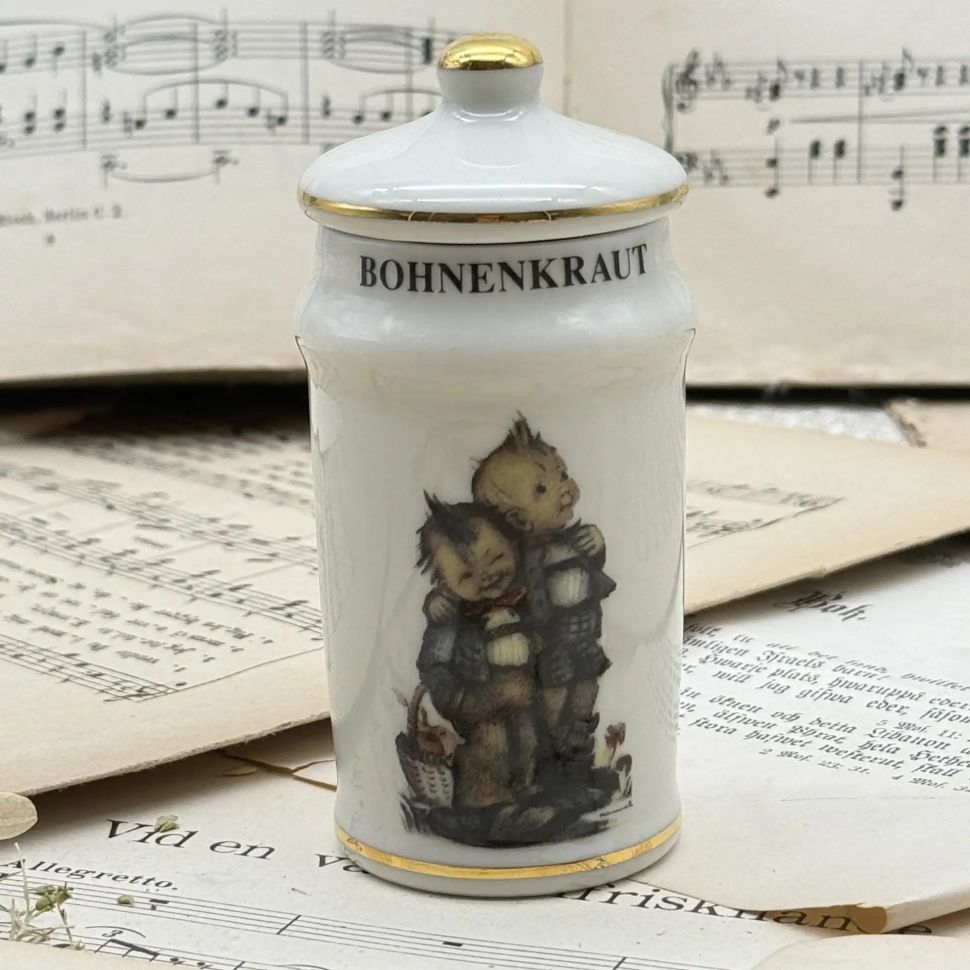 Банка для специй Goebel MJ Hummel Чабер 11 см фарфор Германия