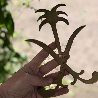 Декоративный элемент Пальма латунь