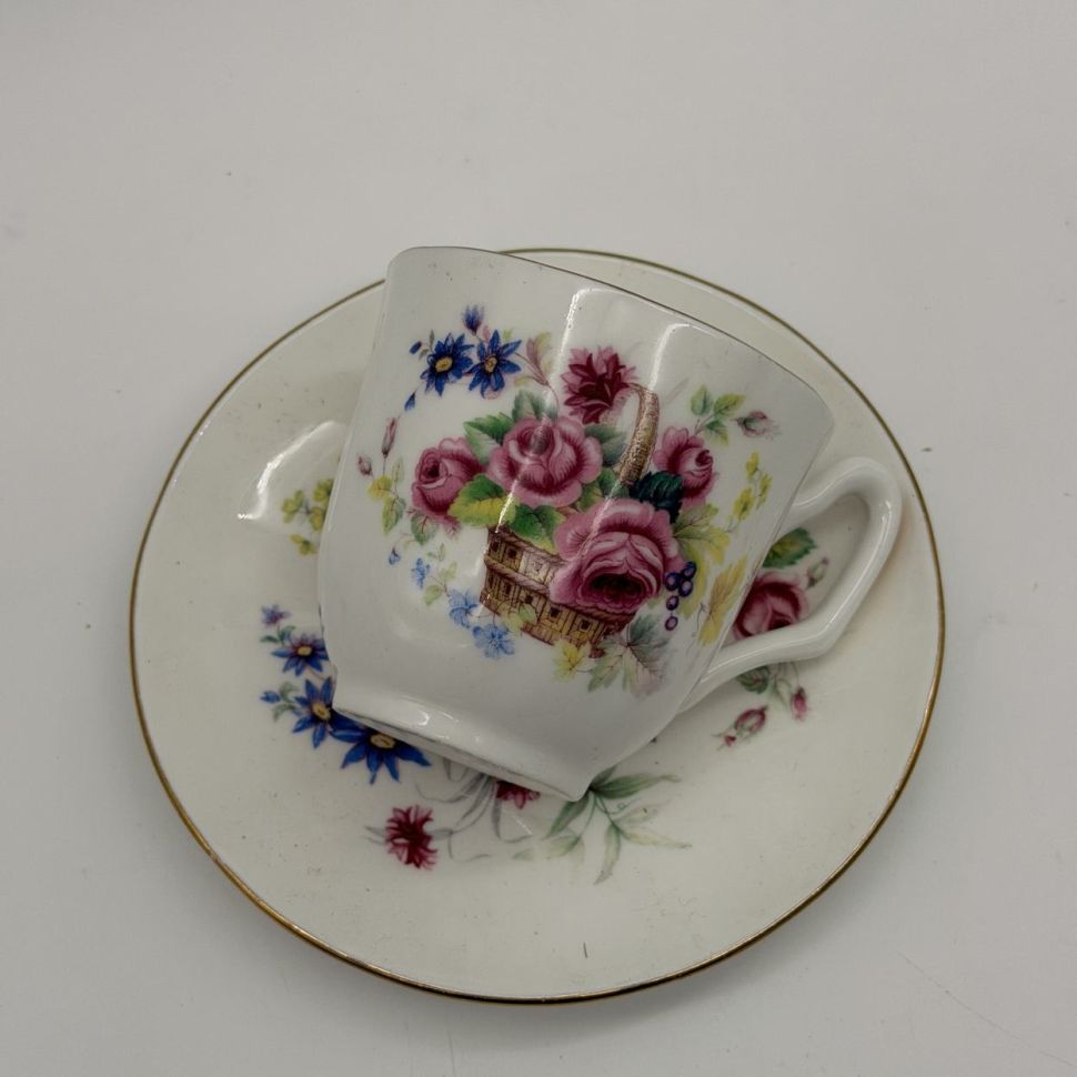 Чайная пара Jason Works, Nanrich Pottery костяной фарфор 150 мл Англия 