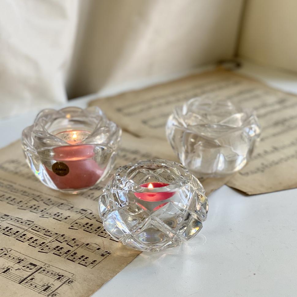 Подсвечник Лотос Adria 9 см хрусталь