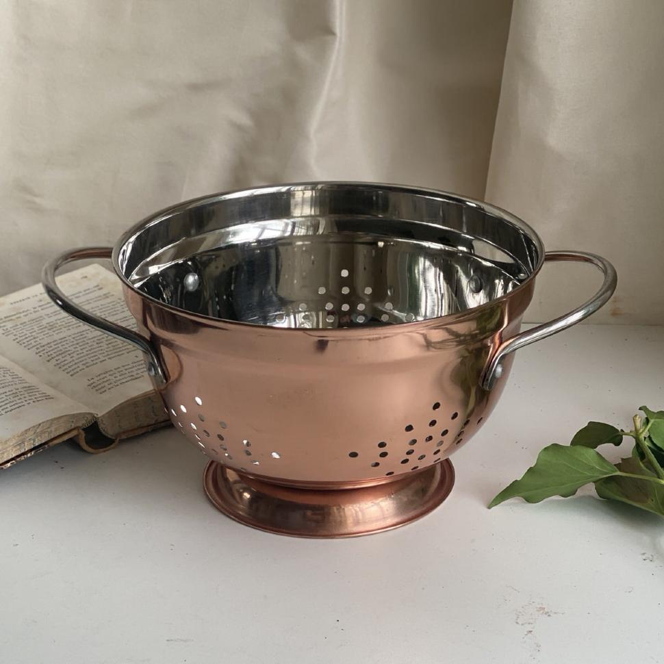 Дуршлаг 29 см сталь с медным покрытием