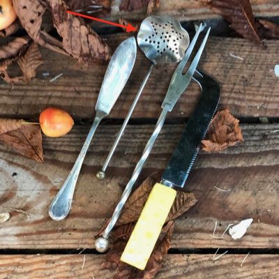 Ложка- шумовка ситечко 14 см мельхиор