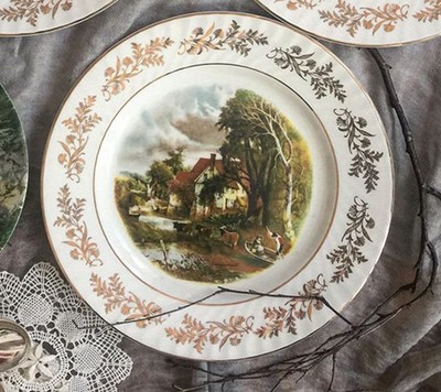 Тарелка большая Коровы, Стаффордшир