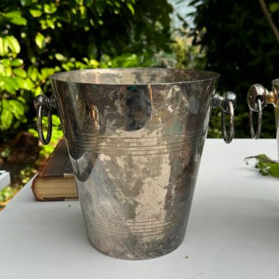 Ведро для охлаждения бутылки 24 см серебрение