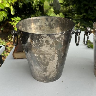 Ведро для охлаждения бутылки 24 см серебрение