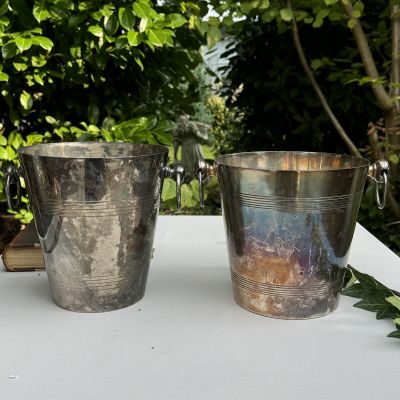 Ведро для охлаждения бутылки 24 см серебрение