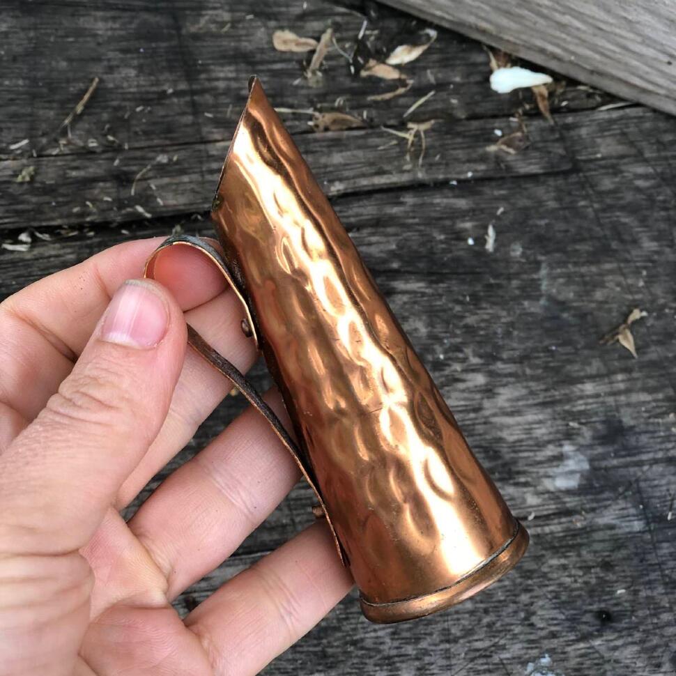 Кувшин ваза мини 10 см с ручкой медь Швеция