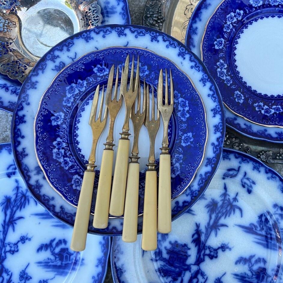 Вилка 20 см латунь бакелит