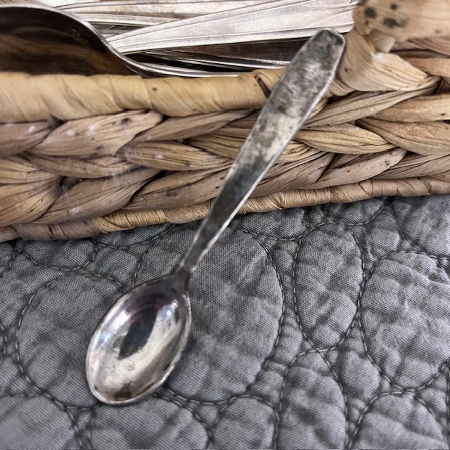 Ложка для соли и специй 9 см серебрение Франция