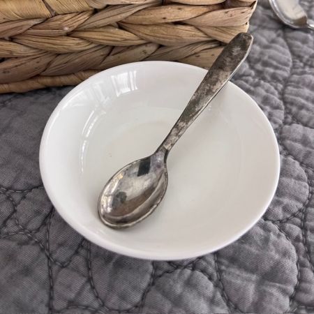 Ложка для соли и специй 9 см серебрение Франция