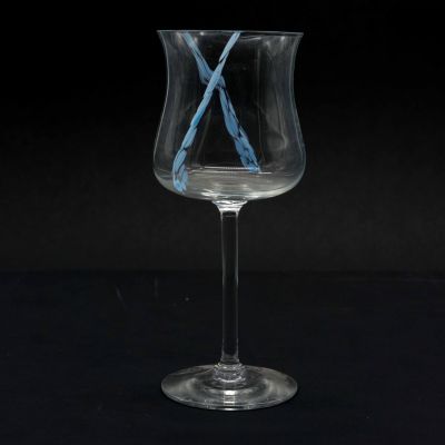 Бокал Голубая полоса 300мл хрусталь 
