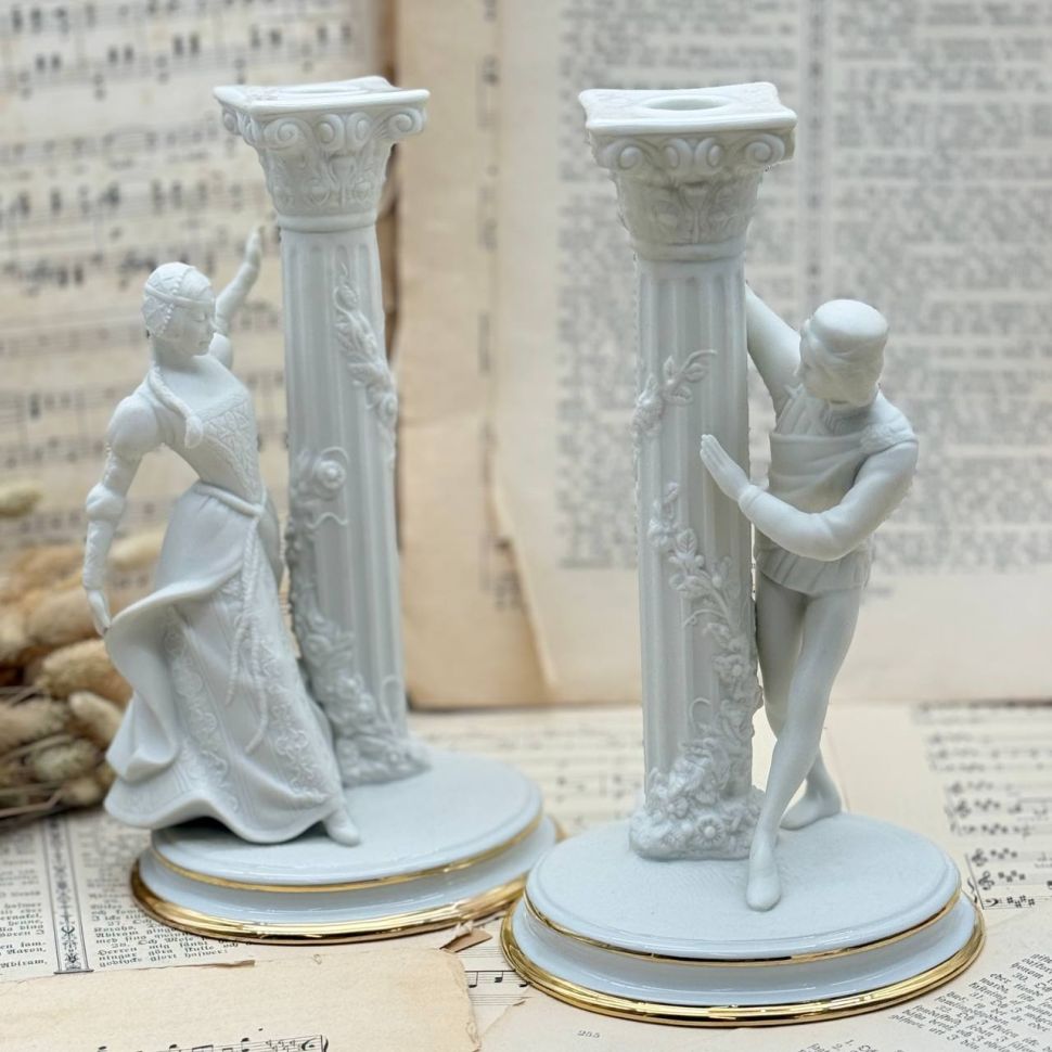 Подсвечник Ромео 25 см Romeo and Juliet Franklin Mint 1986 г.