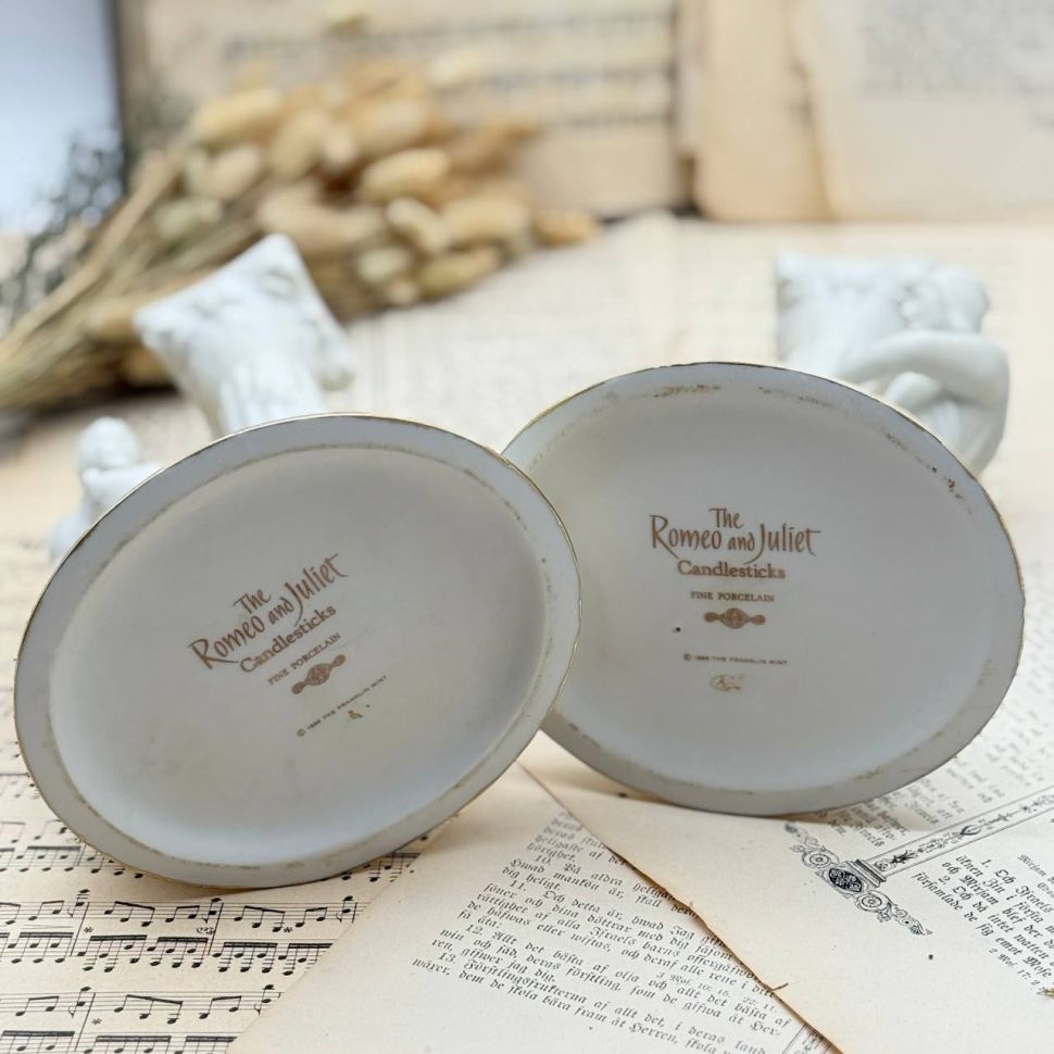 Подсвечник Ромео 25 см Romeo and Juliet Franklin Mint 1986 г.
