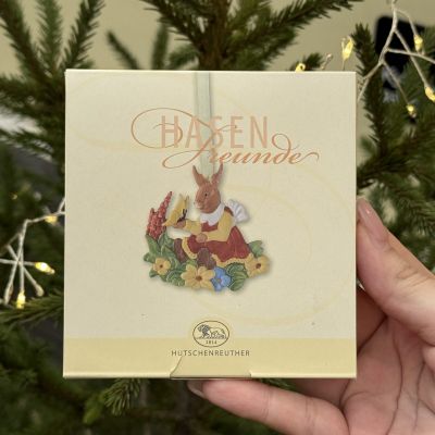 Подвес Hutschenreuther Hasen Lreunde 8 см бисквитный фарфор Германия            