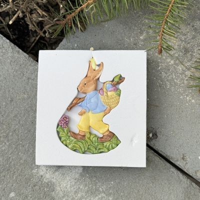 Подвес Hutschenreuther Hasen Lreunde 8 см бисквитный фарфор Германия            