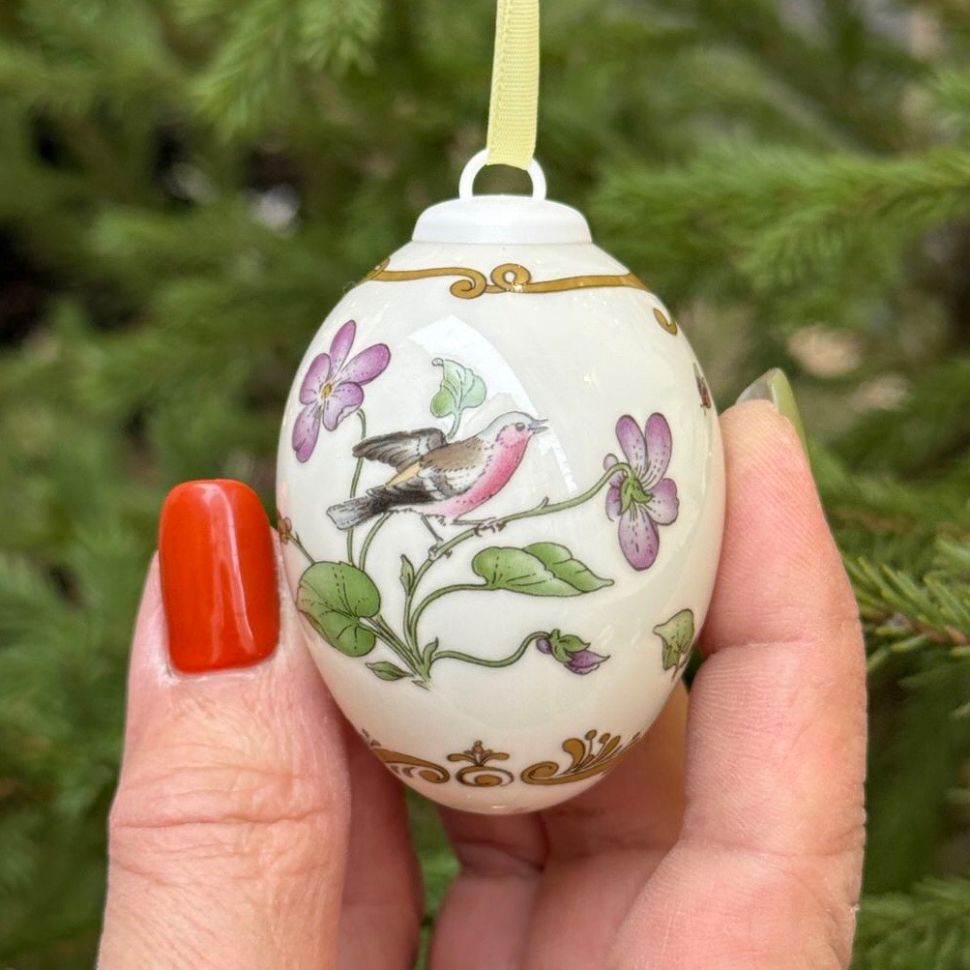 Подвес Яйцо пасхальное Hutschenreuther 7 см фарфор Германия 1988 г.