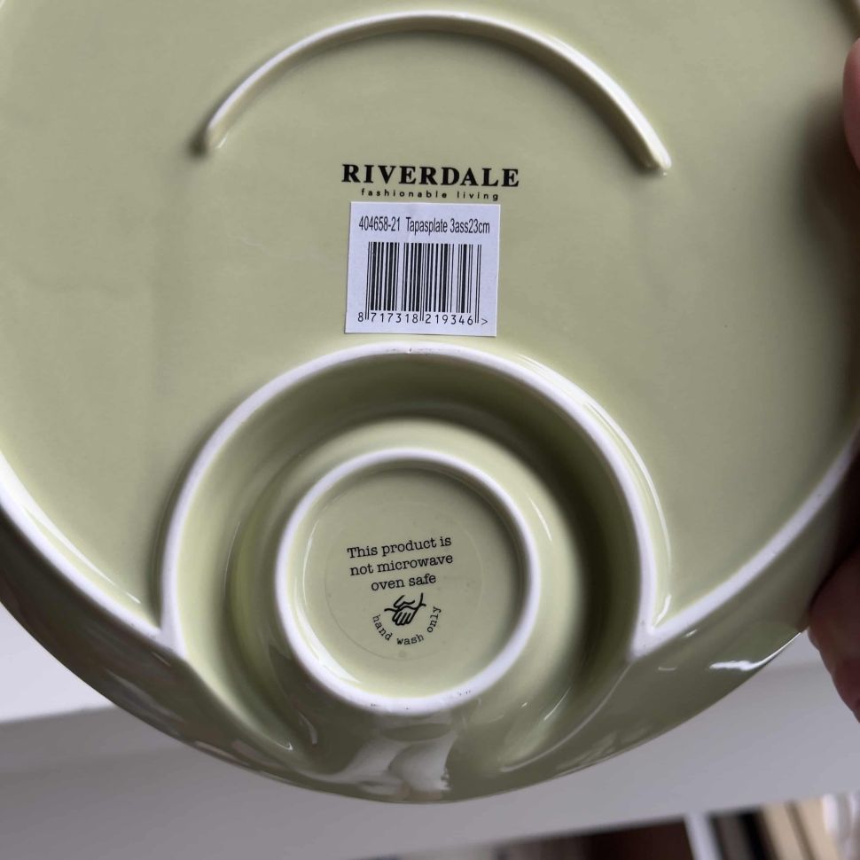 Тарелка с отделением для соуса Riverdale 23 см фарфор