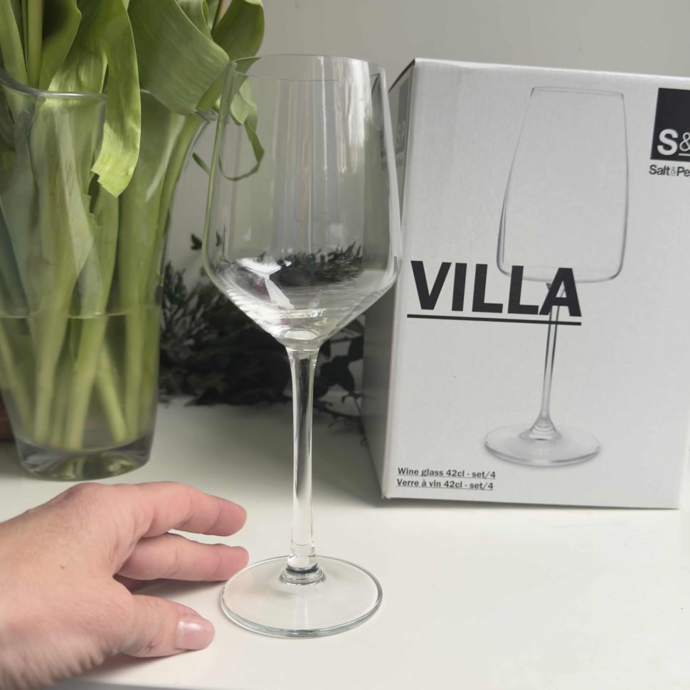 Бокал для вина Villa S&P 350 мл набор 4 шт в коробке хрусталь Бельгия