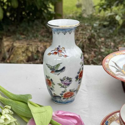 Ваза Райская птица 16 см фарфор Япония    