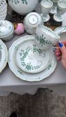 Чайная пара Meissen Индийская живопись​ зеленая 220 мл 1951 г. Германия