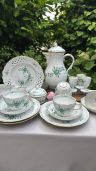 Чайная пара Meissen Индийская живопись​ зеленая 220 мл 1951 г. Германия