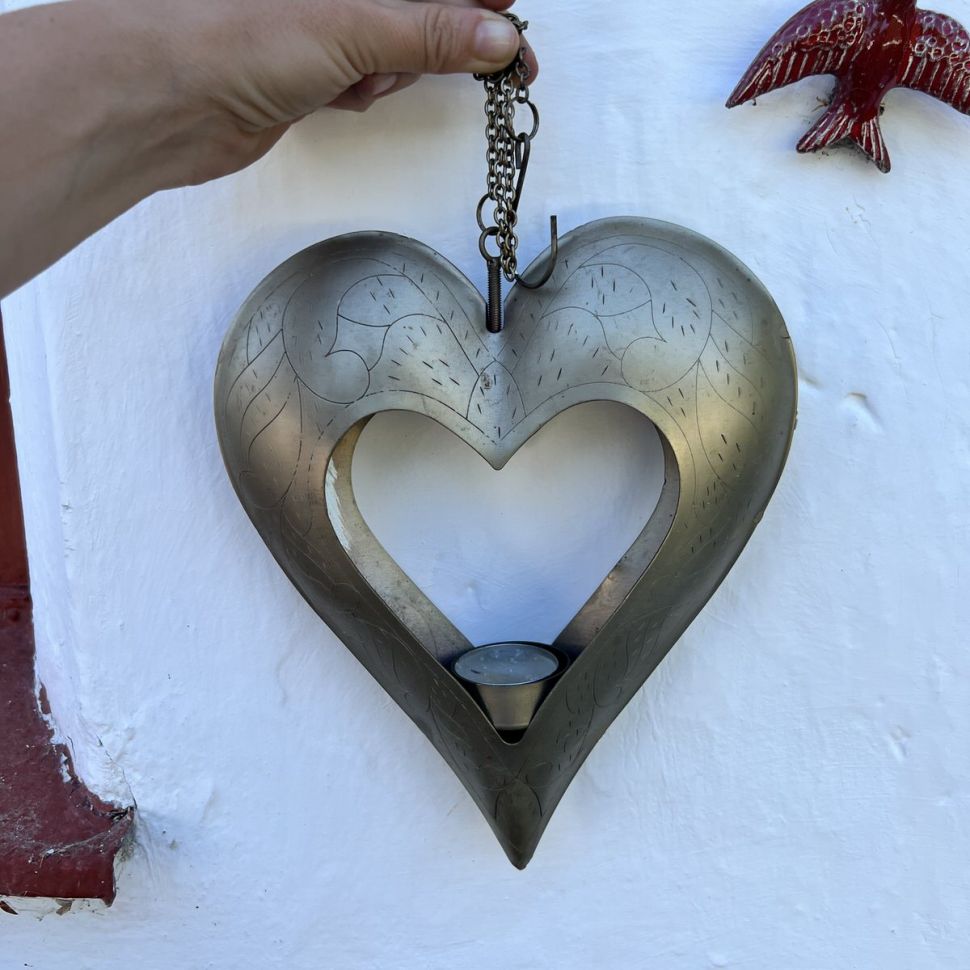Подсвечник подвесной Сердце 25 см