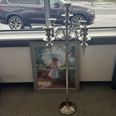 Подсвечник канделябр напольный на 5 свечей GILDE 133 см Германия хромирование