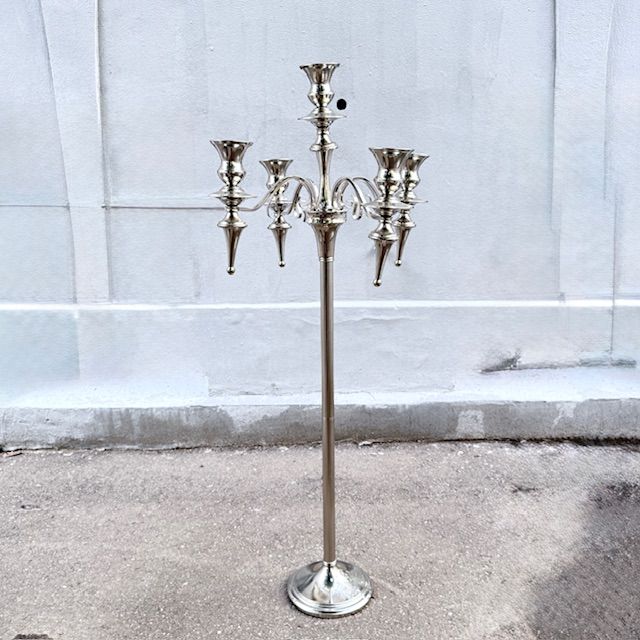 Подсвечник канделябр напольный на 5 свечей GILDE 133 см Германия хромирование