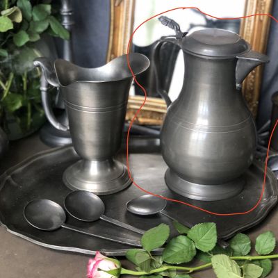 Большой кувшин 2л с крышкой, олово