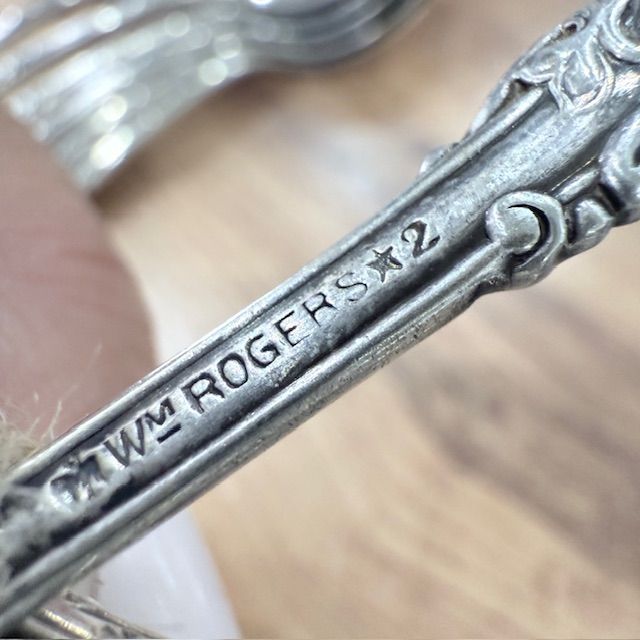 Ложка десертная WM Rogers 15 см серебрение 19 век