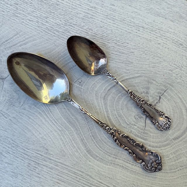 Ложка десертная WM Rogers 15 см серебрение 19 век