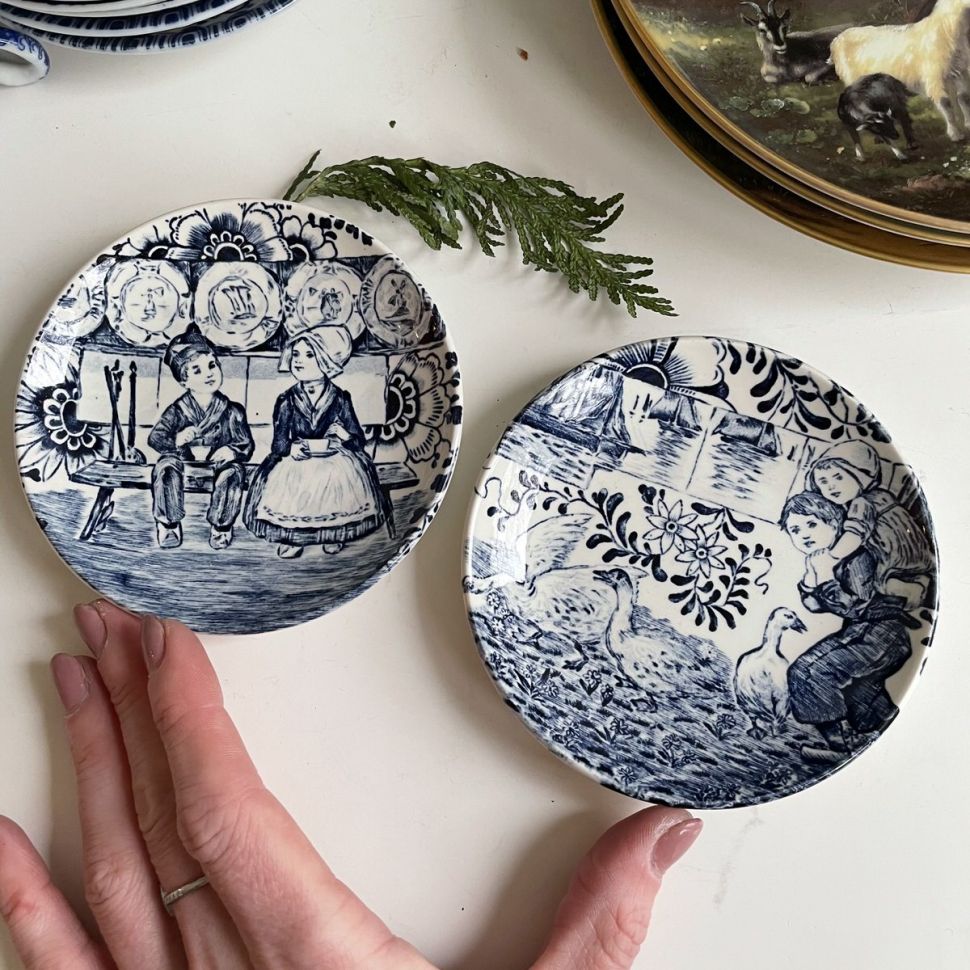 Тарелка декоративная 11 см (набор 2 шт.) Delfts