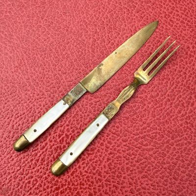 Набор для фруктов вилка и нож 15 см Uchatiusbronze