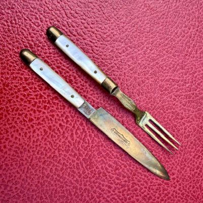 Набор для фруктов вилка и нож 15 см Uchatiusbronze