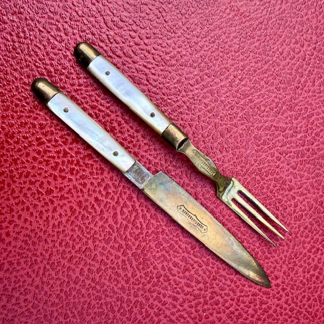 Набор для фруктов вилка и нож 15 см Uchatiusbronze