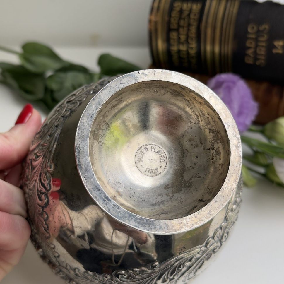Чаша 13 см серебрение Италия