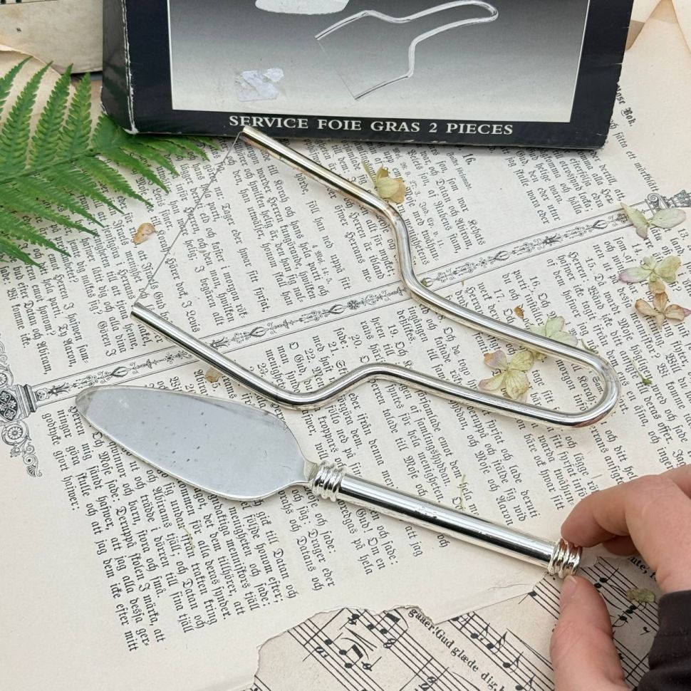 Набор для фуа-гра 2 предмета Vire Volte серебрение Франция