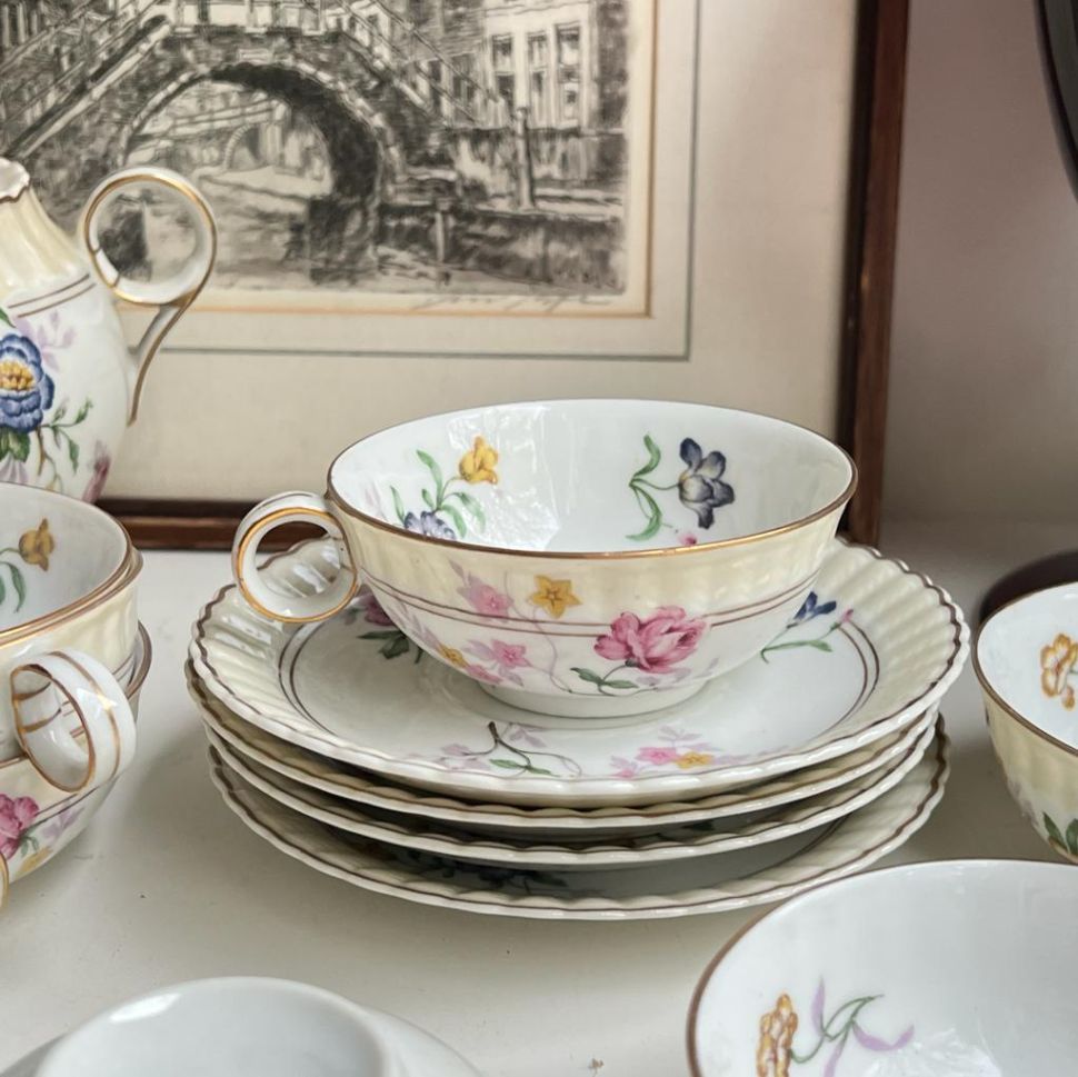 Кофейная пара Limoges Bernardaud 130 мл Франция