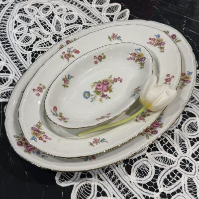 Блюдо овальное PL Limoges Букет 40 см Франция  