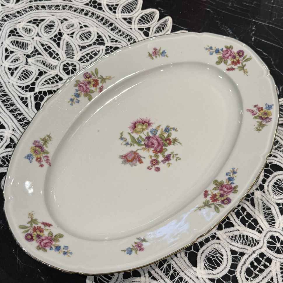 Блюдо овальное PL Limoges Букет 40 см Франция  