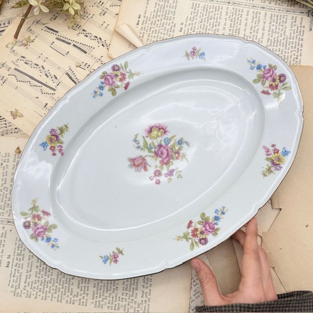 Блюдо овальное PL Limoges Букет 40 см Франция  