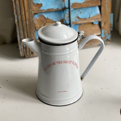 Кофейник 1,5 л белый эмалированный