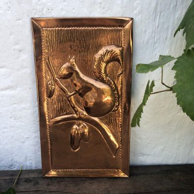 Панно декоративное Белка медь