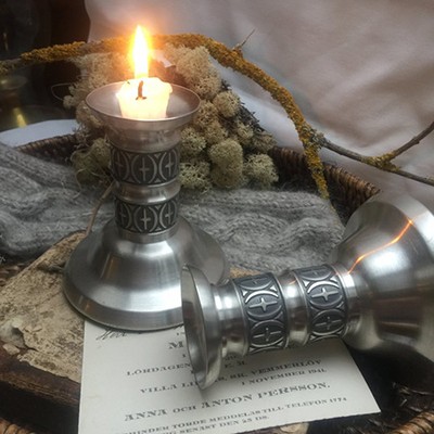Подсвечник Норвегия олово