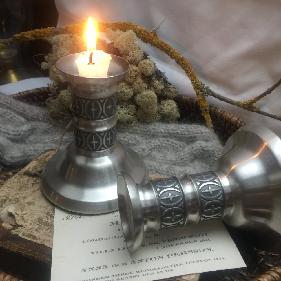 Подсвечник Норвегия олово
