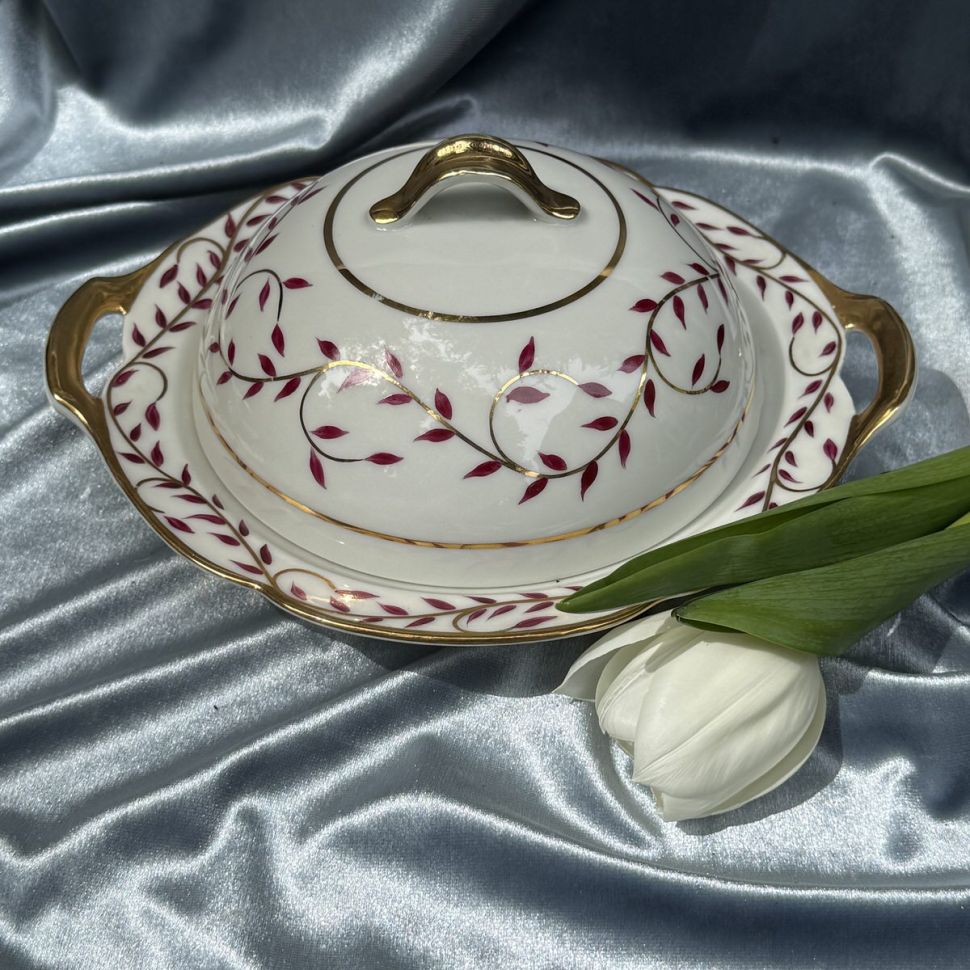 Масленка Limoges Haviland&Co 23 см фарфор Франция