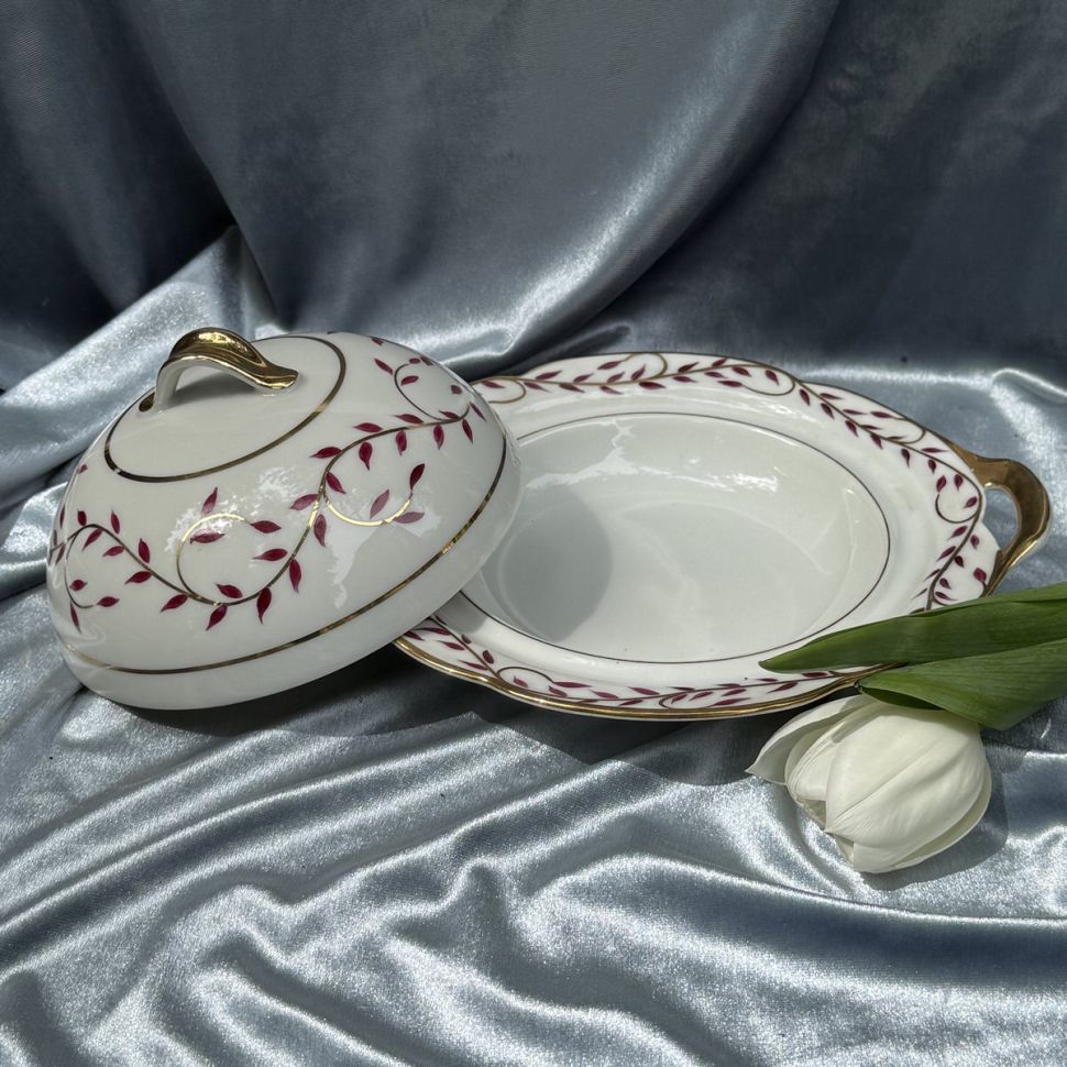 Масленка Limoges Haviland&Co 23 см фарфор Франция