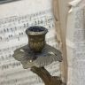 Подсвечник настенный 37 см Франция латунь   