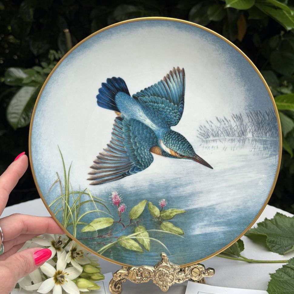 Тарелка Franklin Mint Птицы 23 см фарфор Франция 1989 г