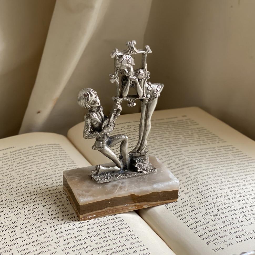 Статуэтка 12 см Серенада под окном металл оникс